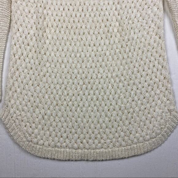 Zara Cream Loose Weave Pullover Sweater Size Medium - Picture 2 of 7